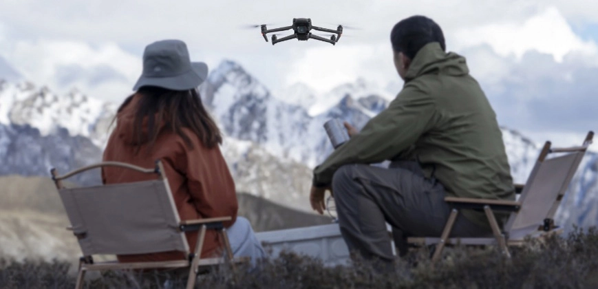 Dron podczas lotu