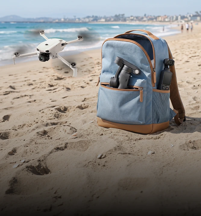 Wakacje 2026 z DJI - 6 lekkich sprzętów, które zmieszczą się do plecaka