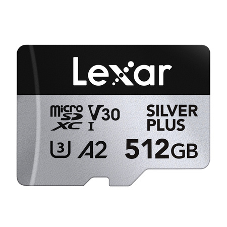 Karta pamięci Lexar High-Performance Silver Plus microSDXC 512GB + adapter