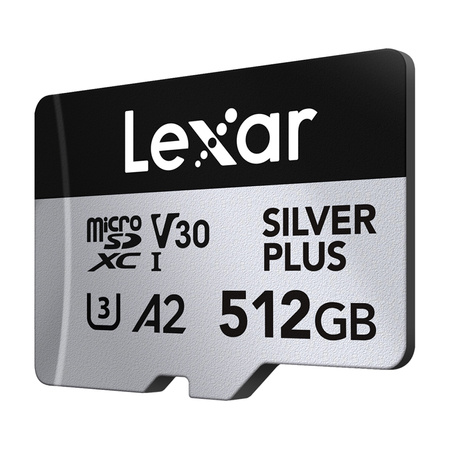 Karta pamięci Lexar High-Performance Silver Plus microSDXC 512GB + adapter