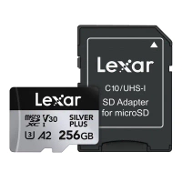 Karta pamięci Lexar High-Performance Silver Plus microSDXC 256GB + adapter
