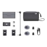 OUTLET System mikrofonów bezprzewodowych DJI Mic 2 (2 TX + 1 RX) + etui ładujące