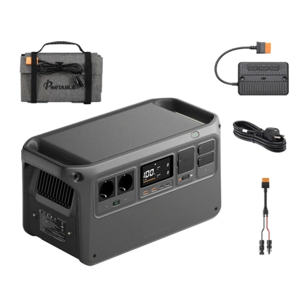 Zestaw DJI Power 1000 V2+ panel solarny 100W + adapter MPPT + kabel MC4