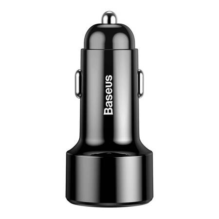 Ładowarka samochodowa Baseus Magic - USB + USB-C QC 4.0 PD 45W (czarna)