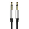 Kabel audio mini jack 3,5mm AUX Baseus Yiven 1m (czarno-srebrny)
